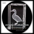 K9 3D Laser Etched Duck Inside Crystal Rectangle